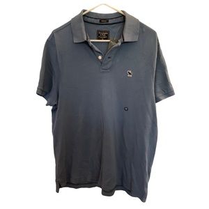 ABERCROMBIE & FITCH Periwinkle Blue Polo Shirt NWT